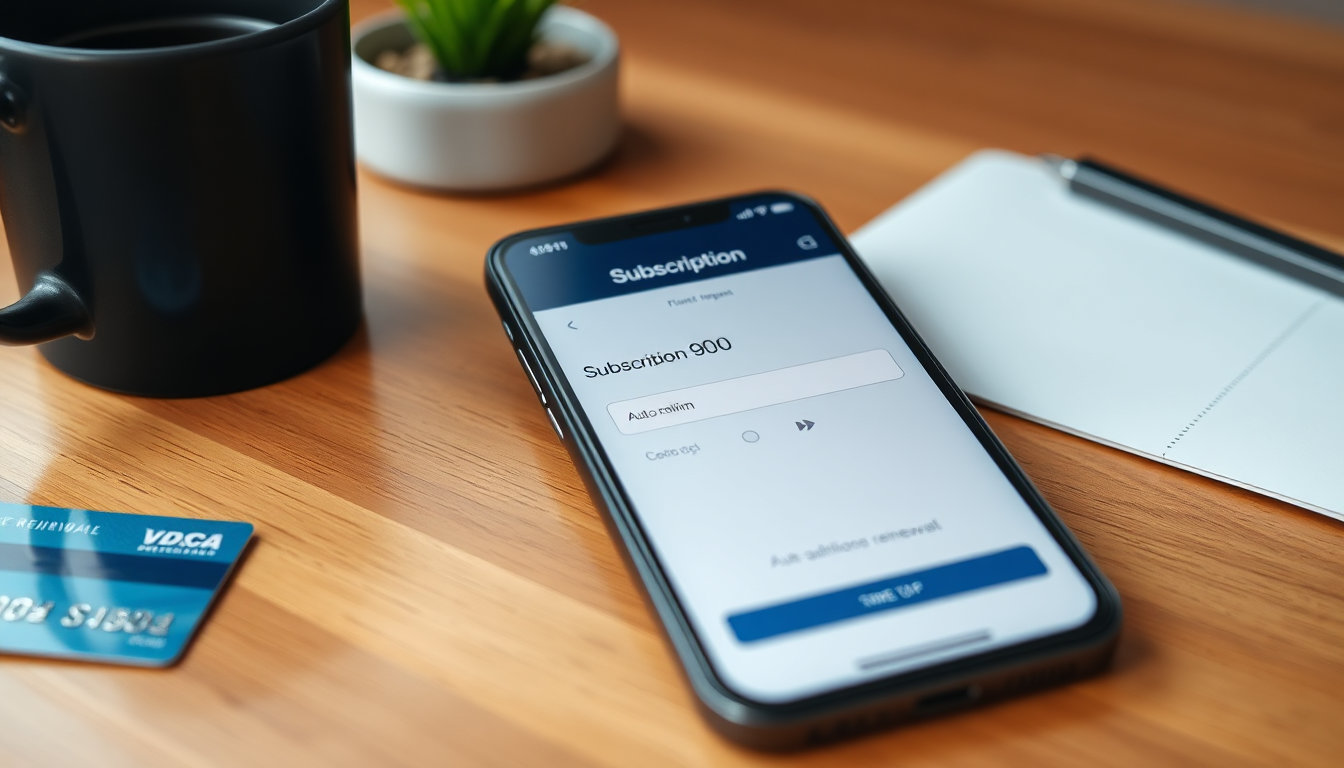 واجهة إدارة اشتراك فاصل بلس على شاشة الهاتف تظهر عداد الوقت المتبقي وخيارات التجديد