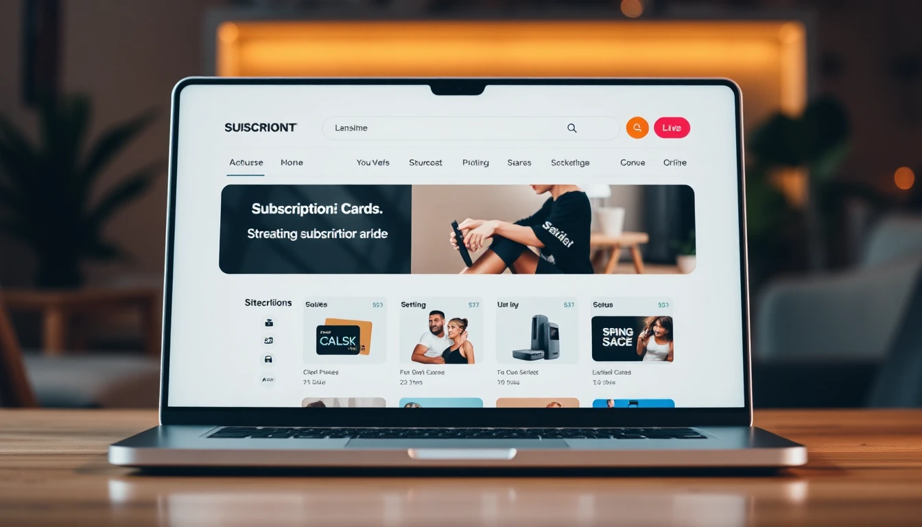 شاشة كمبيوتر تعرض اشتراك فاصل بلس متجر كي كارد مع بطاقات رقمية