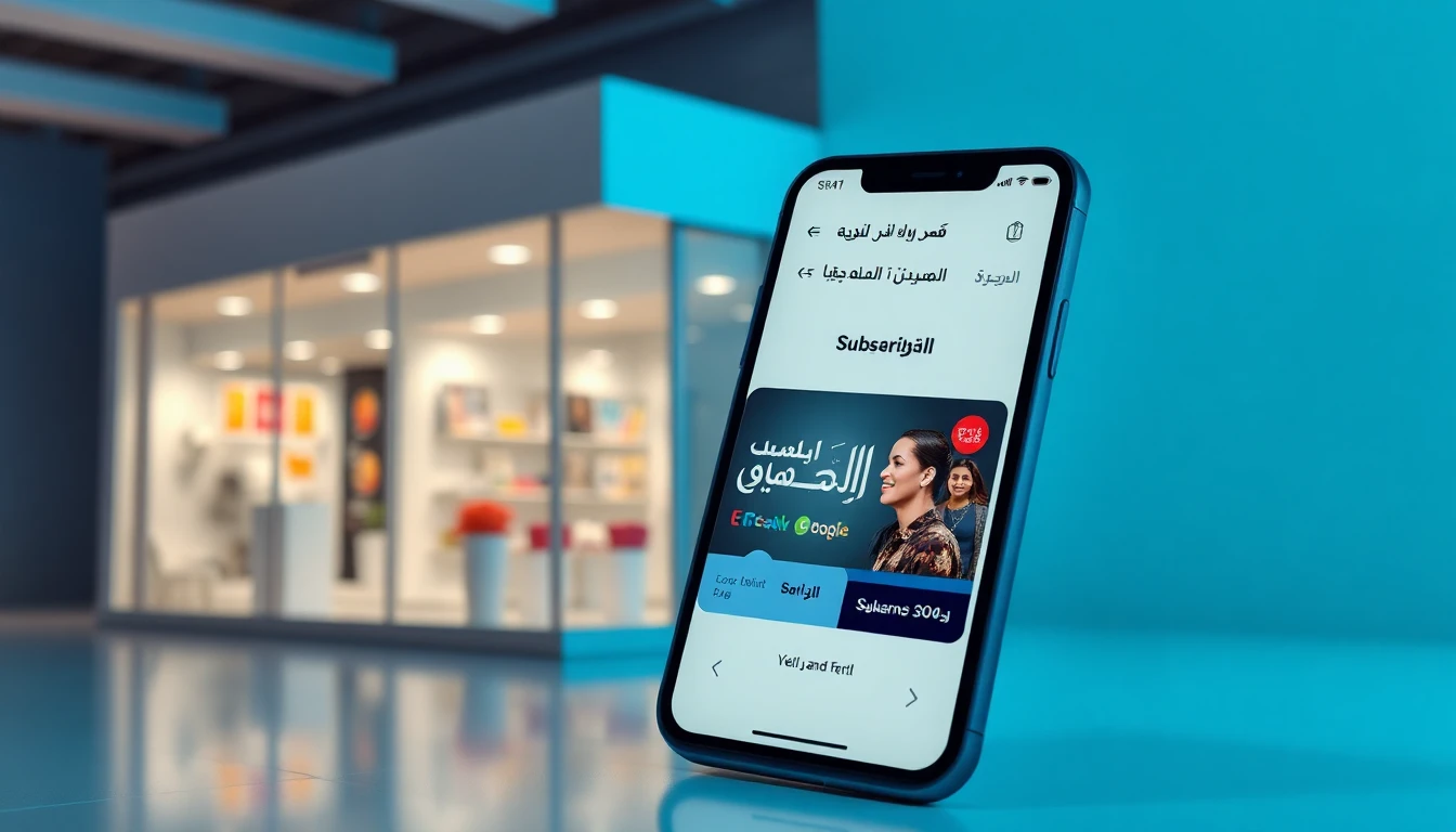 واجهة اشتراك فاصل بلس في متجر كي كارد على هاتف ذكي