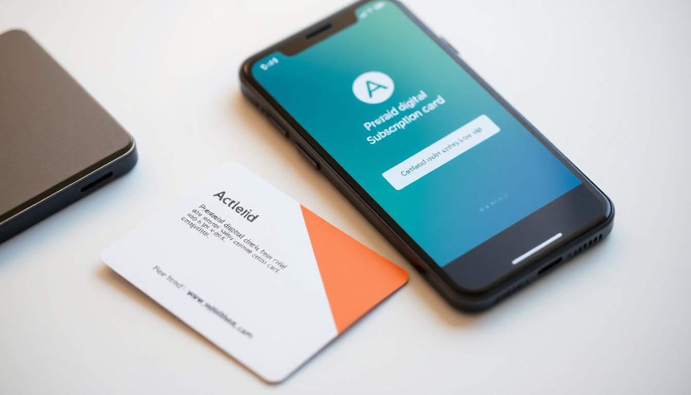 بطاقة اشتراك فاصل بلس رصيد كارد موضوعة بجوار هاتف ذكي تعرض شاشة تأكيد التفعيل، تصوير احترافي بإضاءة طبيعية
