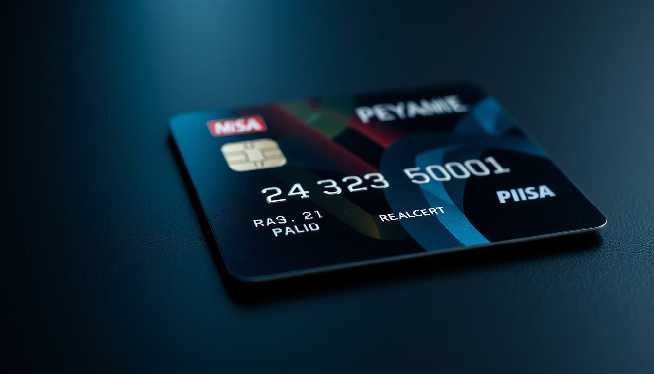 بطاقة رقمية مسبقة الدفع لاشتراك فاصل بلس tech card على سطح أسود